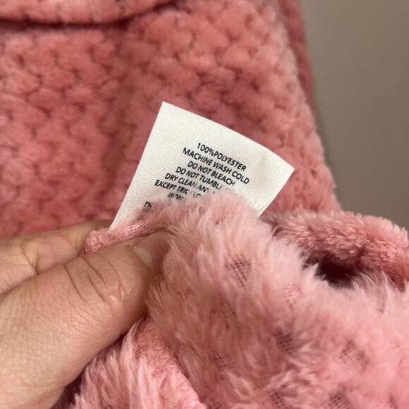 Simply Southern Pink Sherpa Shacket Button Front Cozy Jacket Shirt Size S - Picture 7 of 8